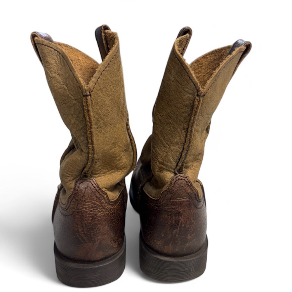 Ariat Boy’s Rustic Brown and Tan Cowboy Boots Size 10 - Picture 3 of 7